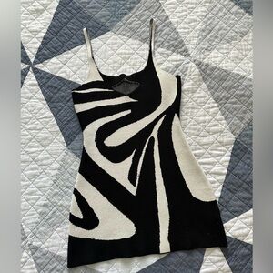 Black and White Swirl Pattern Dress